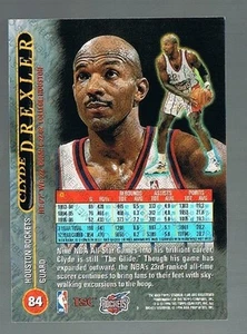 CLYDE DREXLER #84 Rockets Houston 1996/97 topps stadium club members only - Rare - Picture 1 of 1