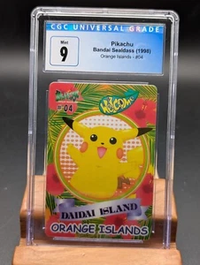 1998 Pokemon Bandai Sealdass Orange Islands Pikachu #4 CGC Mint 9 - Bild 1 von 2