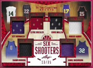 2022 Leaf ITG Used Sports HORNACEK / DREXLER / MULLIN / HORRY ++ Jersey 13/35