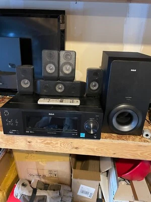 RCA RT2770-A Home Theater Receiver w/Subwoofer & 5 Speakers Tested - Works! - Image 1 of 4