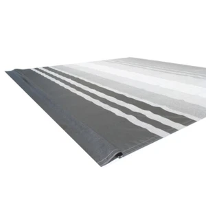 ALEKO Vinyl RV Awning Fabric Replacement 13X8 ft Black Stripes Color - Picture 1 of 14