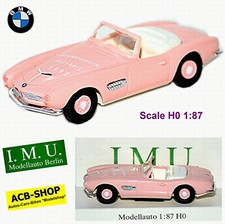 BMW 507 Roadster Cabriolet Aperto 1956-59 Fiera Del Giocattolo 1993 Rosa 1:87