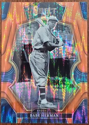 2023 PANINI SELECT BABE HERMAN ORANGE FLASH PRIZM PREMIER LEVEL CARD #107 NM/MT - Image 1 of 2