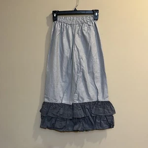 NWT Persnickety Grey Colorblock Big Ruffle Pants Girls sz 8 - Picture 1 of 9