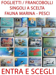 -FOGLIETTI - FRANCOBOLLI TEMATICA FAUNA MARINA - PESCI - Foto 1 di 49