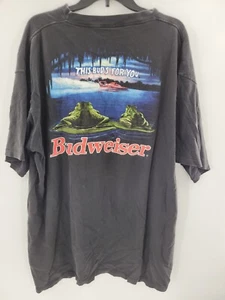 VTG Miss Budweiser Frogs Shirt 2XL Boat Racing Single Stitch Front Back Print - Picture 1 of 11