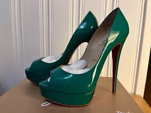 CHRISTIAN LOUBOUTIN Lady Peep 150 Patent Calf Mint 40 - Bild 1 von 9