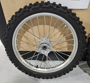 OEM Honda CRF150R Front Tire with Wheel - 70/100-17 MX71F (Take-Off) DUNLOP - Picture 1 of 2