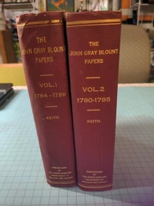 Lot of 2 John Gray Blount Papers 1764 - 1789, 1790-1795 Keith 1952 &1952 HC Maps - Picture 1 of 12