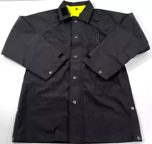 NWT 2XL FLYING CROSS REVERSIBLE RAIN JACKET 76220 BLACK AND HI-VIS YELLOW LONG - Picture 1 of 4