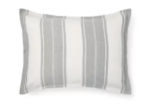 RALPH LAUREN One Oakview Stripe King Sham bianco verde 20" x 36" NUOVO - Foto 1 di 4