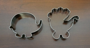 Set of Elephant & Baby Carriage Cookie Cutters Metal Baby Shower Kid's Birthday