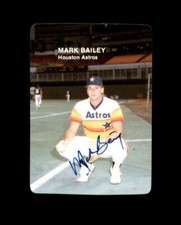 Mark Bailey Hand Signed 1985 Mother's Cookies Houston Astros Autograph