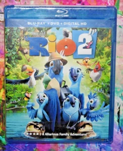 Rio 2 Blu-Ray + DVD FUNNY FAMILY CARTOON ANIMATED COLORFUL - Picture 1 of 1