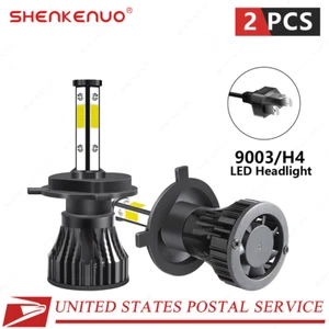 Shenkenuo 9003/H4 COB 6000K White LED Headlight Bulbs Conversion Kit Hi-Low - Picture 1 of 9