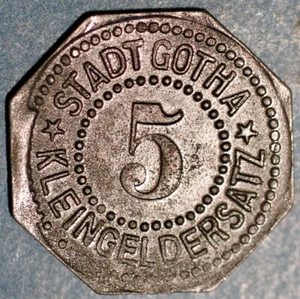 Germany 5 Pfennig Stadt Gotha - Picture 1 of 2