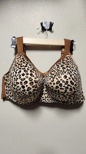 Sujetador Cacique Leopardo Guepardo Estampado Sin Alambres Inalámbrico 48D Nuevo Con Etiquetas - Imagen 1 de 4
