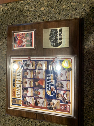 2007 WS Red Sox Champions Photo Plaque Cover