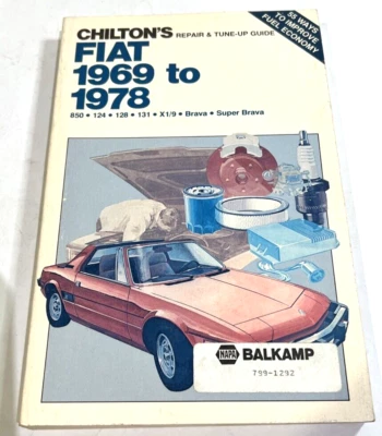 Guia de reparo e ajuste Chiltons 6734 Fiat 1969-78 - Imagem 1 de 3