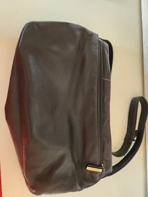 Bolso de Mano Rolf Negro Cuero Genuino Cartera Correa para el Hombro Única Usado Foto 1 de 4