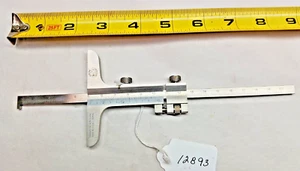 ETALON Machinists Stainless Steel Vernier Caliper / Depth Gauge, Switzerland - Picture 1 of 4