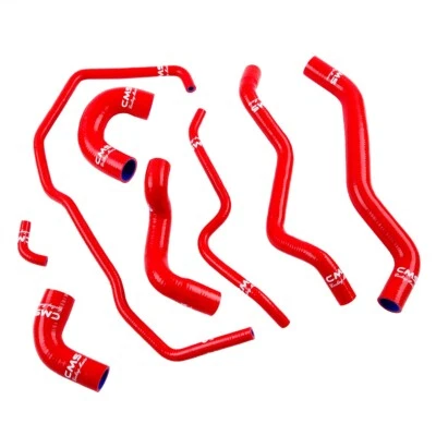 Red Silicone Radiator Coolant Heater Hose Kit For Abarth 500 595 695 All Version - image 1 of 4