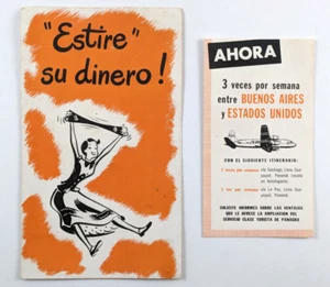 Brochure Panagra Vintage El Inter Americano Lingua Spagnola Pan Am anni 40 - Foto 1 di 8