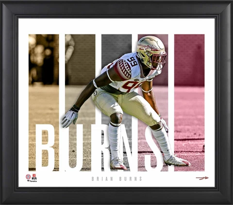 Brian Burns Florida State Seminoles Framed 15x17 Player Panel Collage Cover