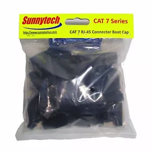 Sunnytech RJ45 Connettore Boot Cap per Cavo CAT7, 8.0mm OD, Colore Nero, Confezione da 60 - Foto 1 di 3