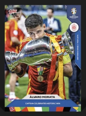 2024 TOPPS NOW EURO 2024 ⭐ ALVARO MORATA ⭐ SPAGNA ☄️ N. 61