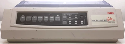 Okidata Microline 320 Turbo Dot Matrix 9 Pin Printer White GE7000A Power Tested - Image 1 of 4