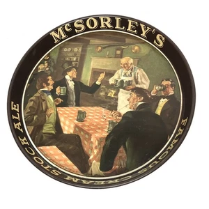 Vintage 1936 McSorley's Famous Cream Stock Ale 12" Bar Tray Rare - Picture 1 of 7