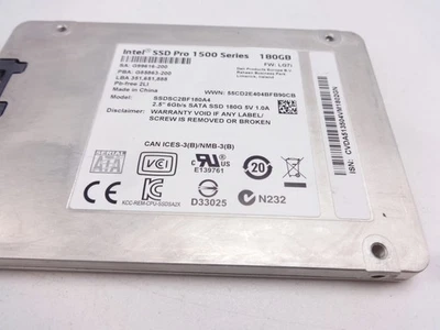 Dell H2TWD 180GB Solid State 2.5" Hard Drive SSDSC2BF180A4 - Image 1 of 4
