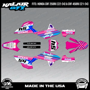 Graphics Kit for Honda CRF450RX (2021-2024) and CRF250RX (2022-24) Split - Pink - Picture 1 of 4