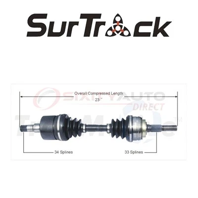 SurTrack CV Axle Shaft for 1984-1987 Chevrolet Celebrity 2.5L 2.8L 4.3L L4 xl Foto 1 de 4