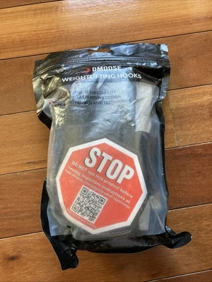 Ganchos de levantamiento de pesas DMoose (par), correas de muñeca de soporte de agarre manual para peso muerto Foto 1 de 4