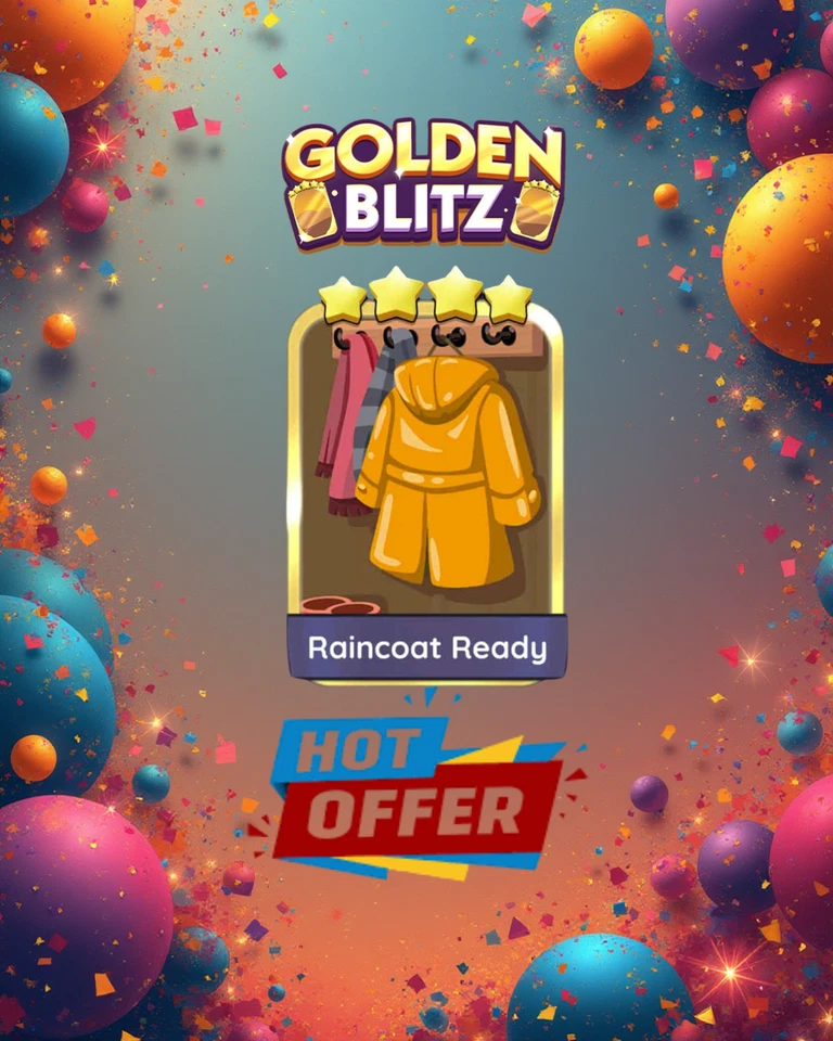 Golden Blitz - Raincoat Ready set 15 - Monopoly go - Image 1 of 1
