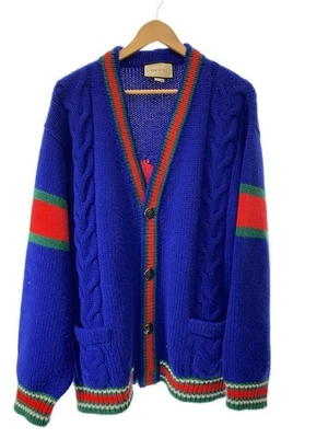 GUCCI Cardigan (Thick) XL Wool BLU 726619 XKCXS - Image 1 of 4