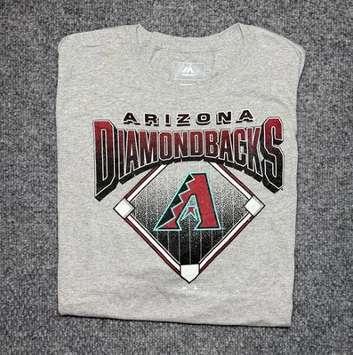 Camiseta Arizona Diamondbacks Majestic MLB mercancía genuina gris para hombre talla 3XL Foto 1 de 4