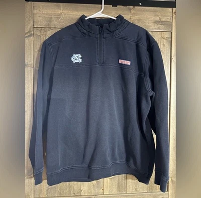 Vineyard Vines x UNC ¼-Zip Pullover XL Navy North Carolina Tar Heels - Image 1 of 4