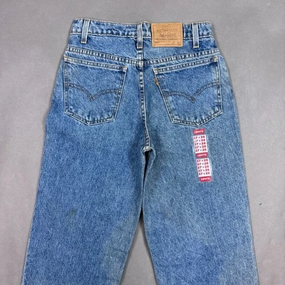 Vintage Levis Jeans Mens 27x28 Blue 90s  Pants 550 Relaxed Deadstock Sun Fading - Image 1 of 4