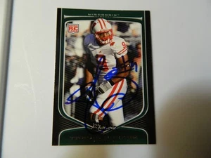 Travis Beckum 2009 Topps signierte Karte San Francisco Giants Wisconsin Badgers - Bild 1 von 1