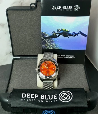 Deep Blue Deep Star 1000 Diving Watch SW200 Automatic Orange Dial 300M Watch 58 - Image 1 of 4