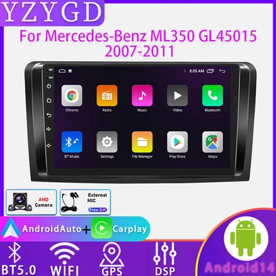 For Mercedes-Benz ML350 GL45015 2007-2011 Android GPS Carplay Radio Multimedia  - Image 1 of 4