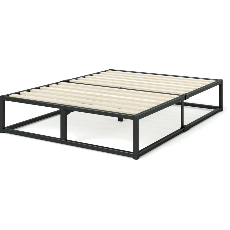 Platform Bed Frame Wood Slat Support No Box Spring Needed Easy Assembly - Image 1 of 4