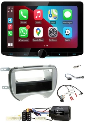 Kenwood Lenkrad USB DAB Bluetooth Autoradio für Nissan Micra 10-13 silber Telefo - Bild 1 von 4