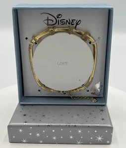 Disney Mickey Mouse gold plated pave love adjustable bracelet - Picture 1 of 14