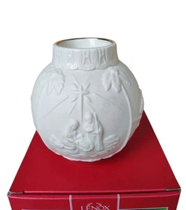 Lenox Ornamental Glow Krippe Votivkerzenhalter Weihnachten Porzellan weiß - Bild 1 von 7
