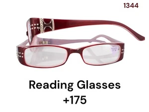 Top-Quality Rectangular Bling Glasses Retro Glasses +1.75 - Picture 1 of 1