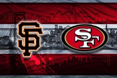 SAN FRANCISCO Sports Poster SF 49ers, SF Giants San Fransisco 16x20in Free Ship - Image 1 of 2